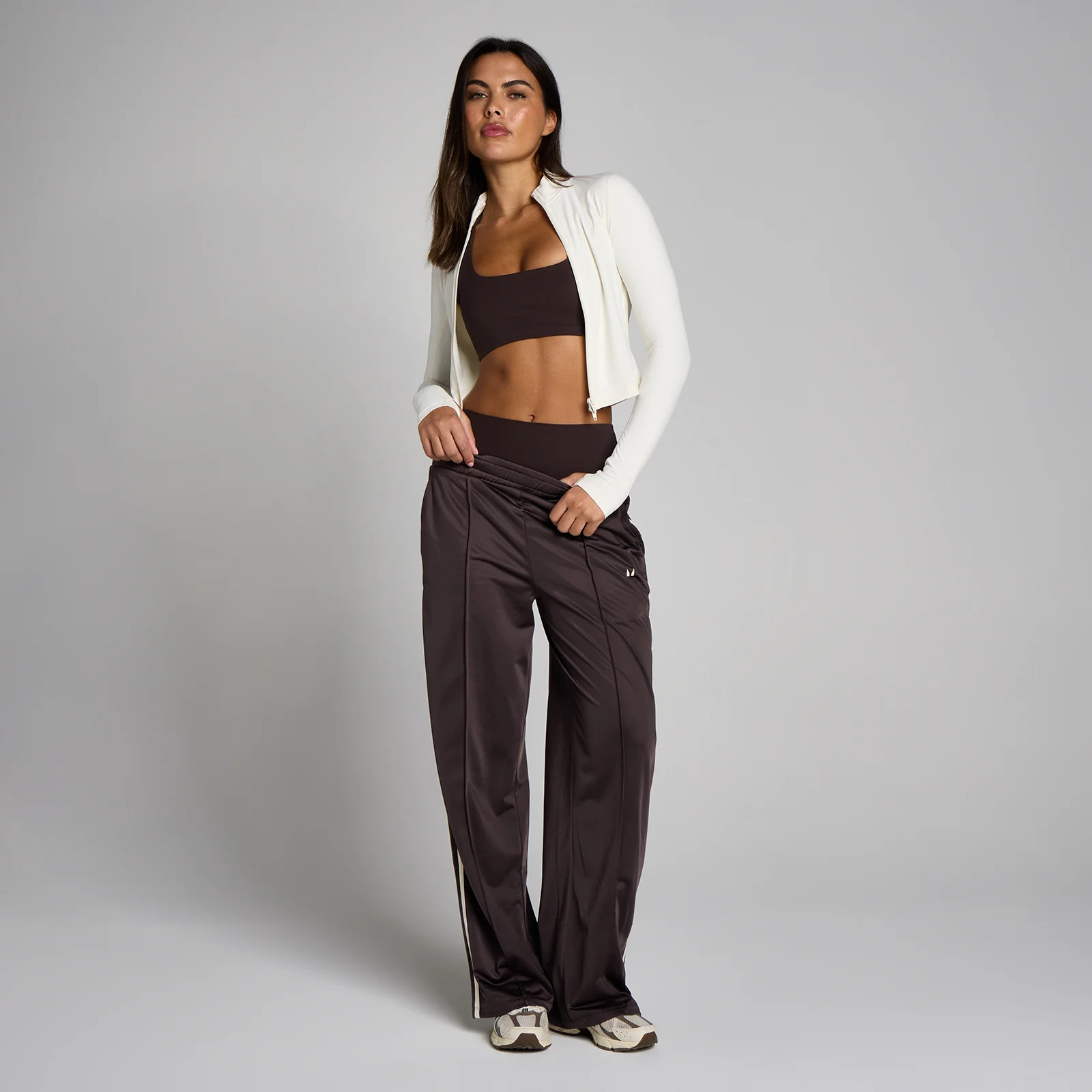 MP Women's Tricot Track Straight Leg Joggers - Cocoa/Vanilla - XS Bilde 3