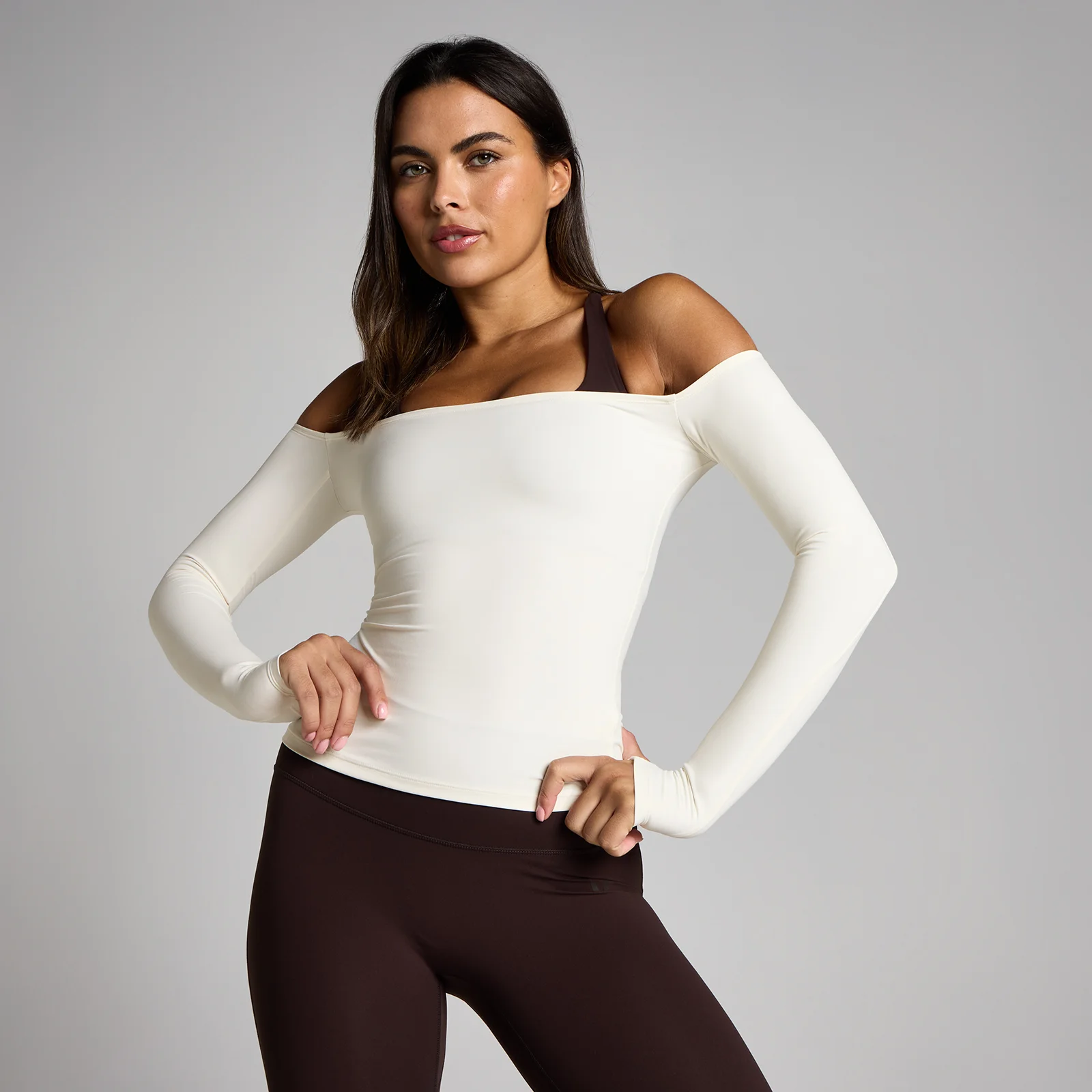 MP Women's Tempo Off The Shoulder LS Top - Vanilla - XS Bilde 1