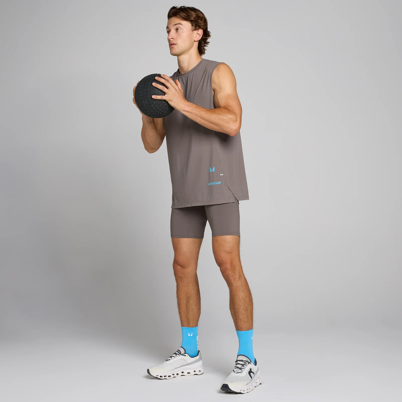 MP Men's Hybrid Half Tight Shorts - Ash Grey - XS Bilde 3