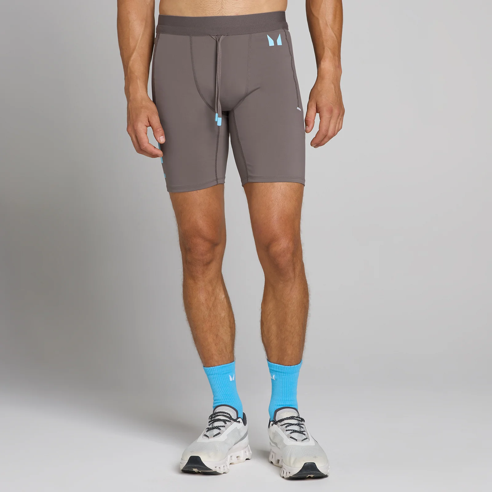 MP Men's Hybrid Half Tight Shorts - Ash Grey - XS Bilde 1