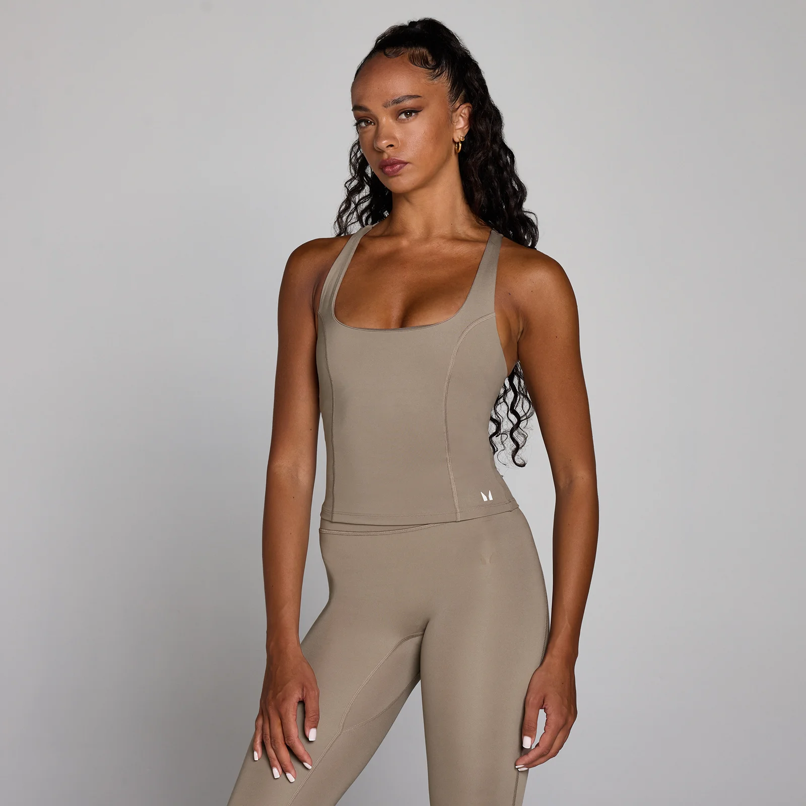 MP Women's Training Racer Back Vest - Light Taupe - M Bilde 1