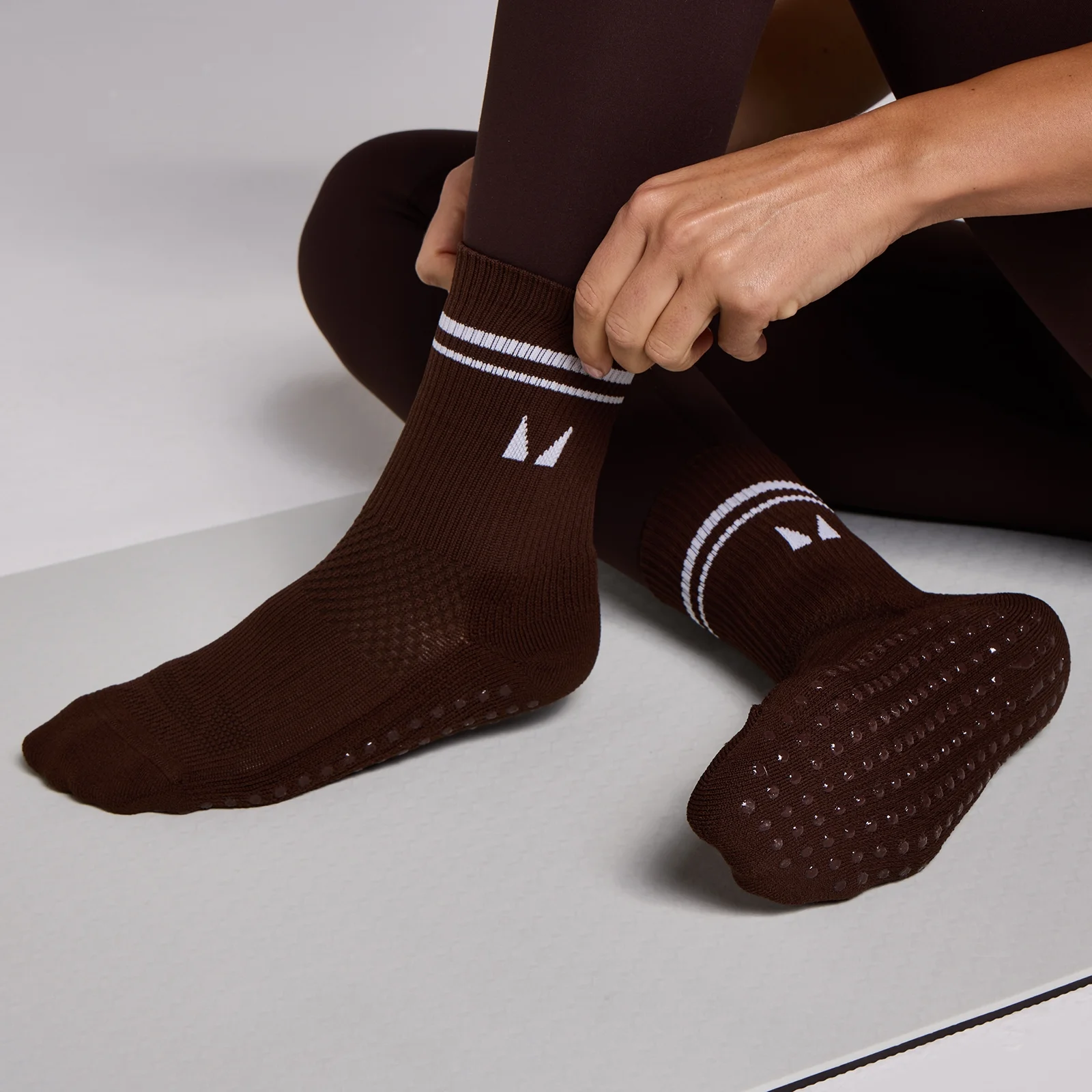 MP Pilates Socks (2 pack) - Cocoa/Pearl - UK 2-5 Bilde 4