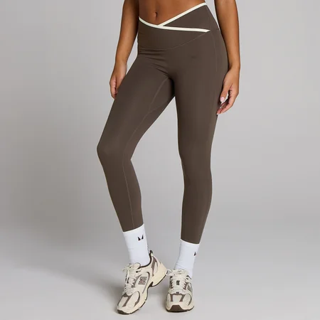 MP Women's Tempo Contrast Leggings - Chocolate