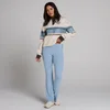 MP Women's SGS Striped Boxy Cropped Sweatshirt - Sand