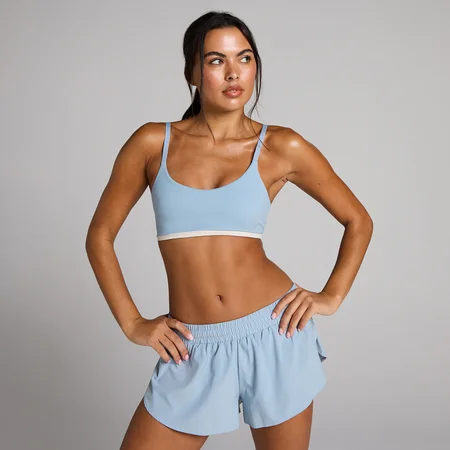 MP Women'sTempo Contrast Sports Bra - Denim Blue