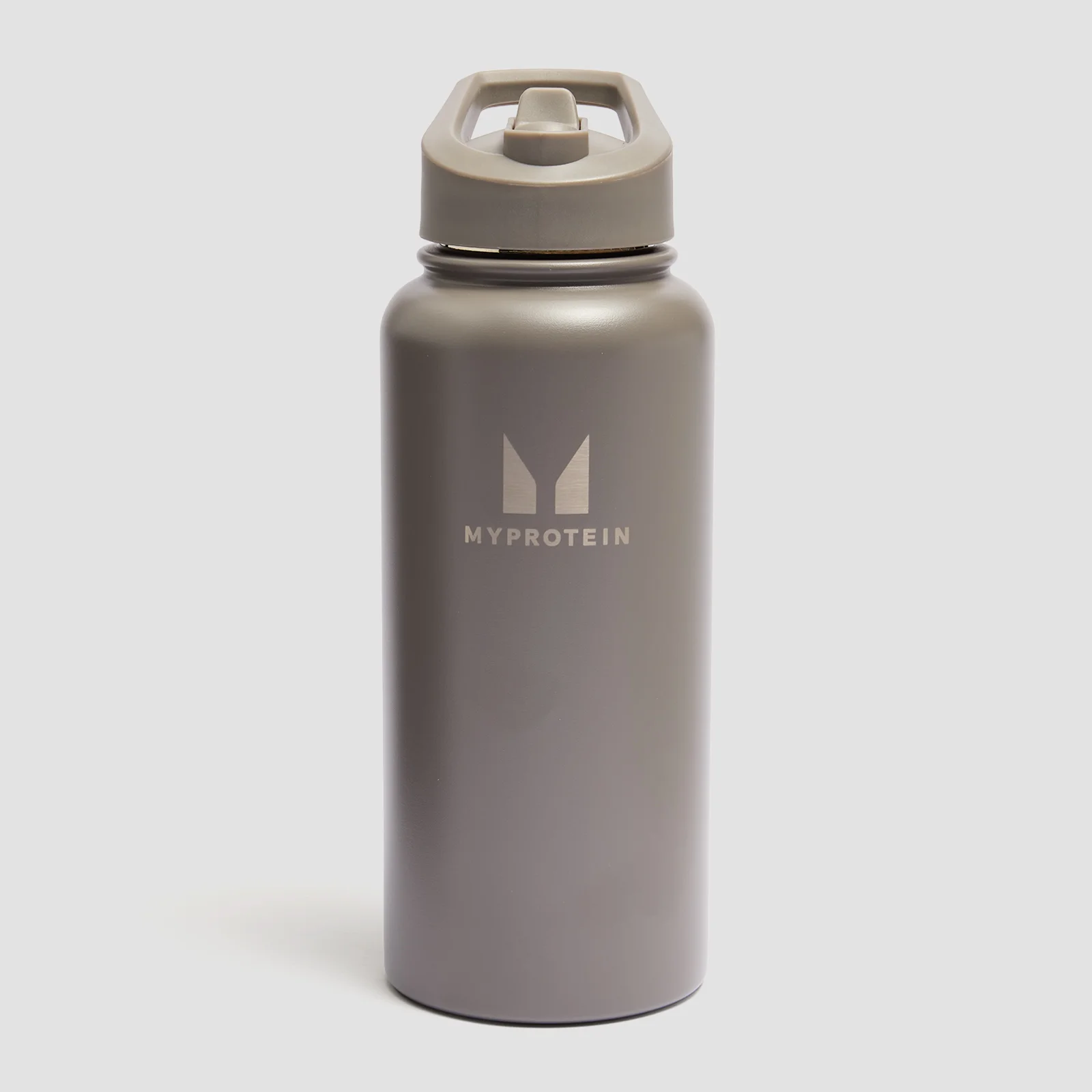 Myprotein Recycled Metal Flip Straw Bottle 1L - Dark Truffle Bilde 1
