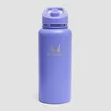 Myprotein Recycled Metal Flip Straw Bottle 1L - Power Indigo
