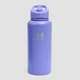 Myprotein Recycled Metal Flip Straw Bottle 1L - Power Indigo