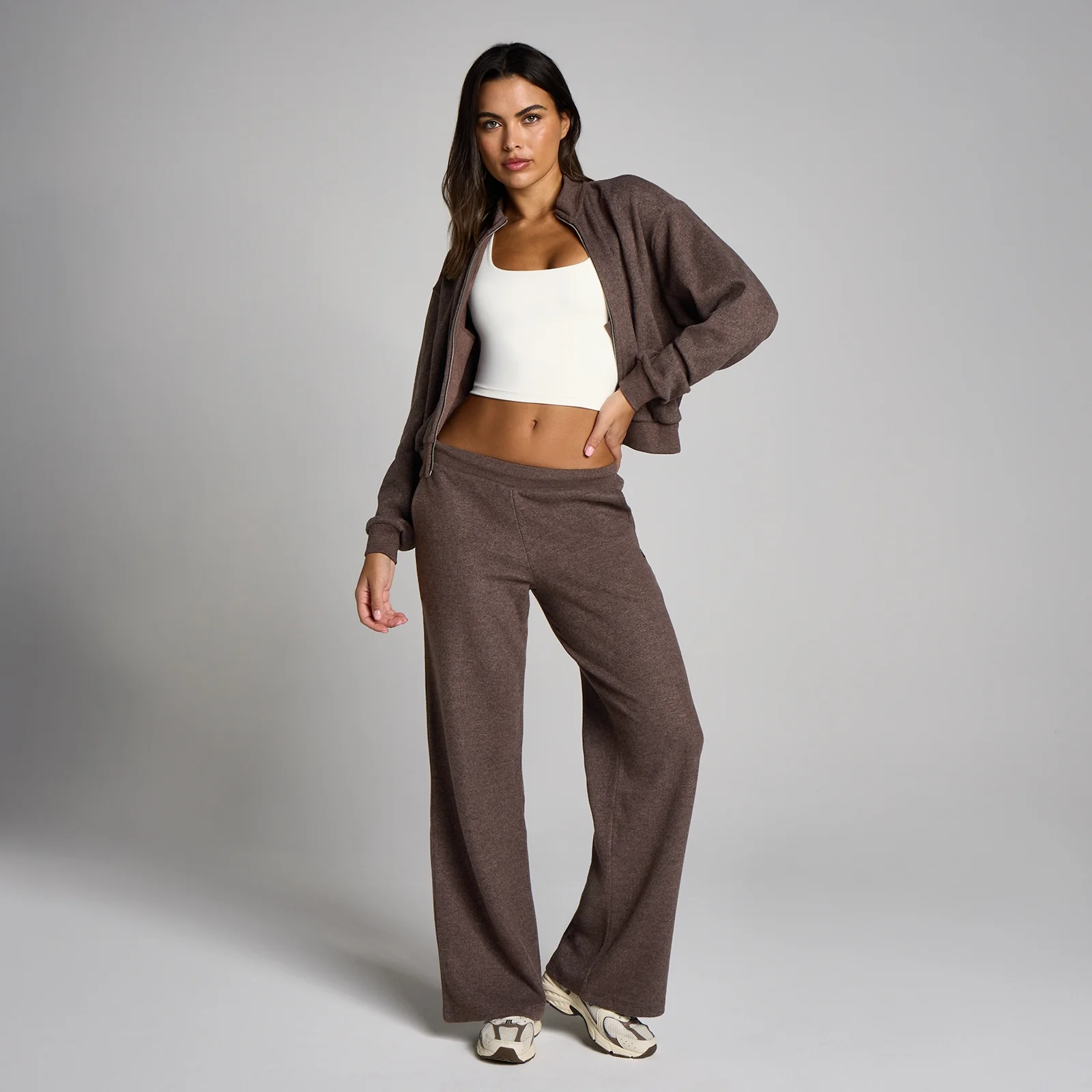 MP Women's Soft Touch Mid Rise Straight Leg Joggers - Cocoa Marl - XS Bilde 3