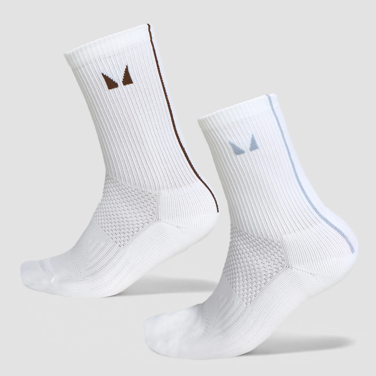 MP Stripe Running Socks (2 Pack) - Milk Chocolate/Denim Blue - UK 2-5 Bilde 1