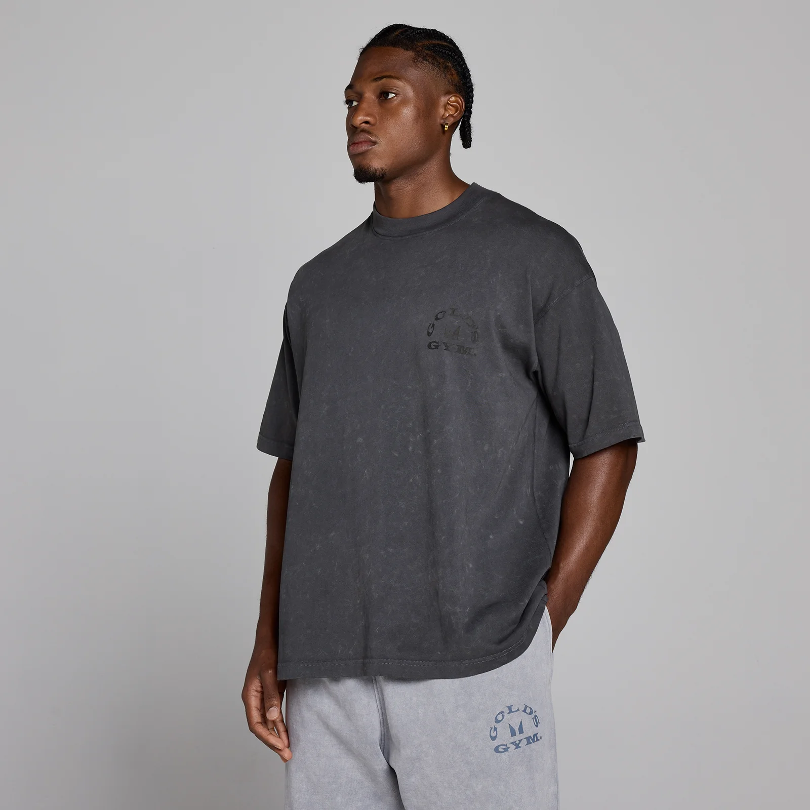 MP X Gold's Men's Washed Graphic Oversized T-Shirt - Washed Coal - XS Bilde 3