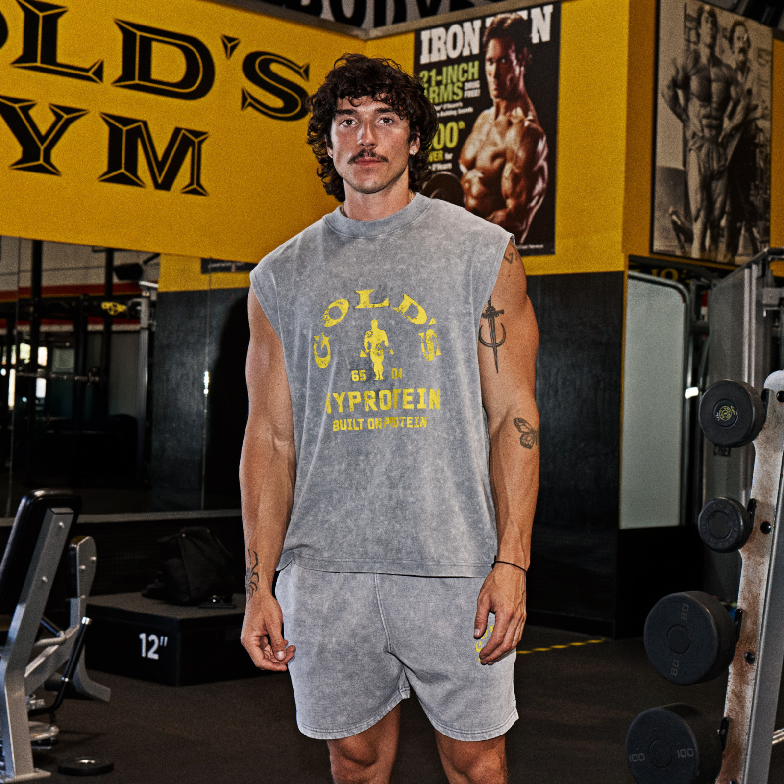 MP X Gold's Men's Washed Graphic Oversized Tank - Steel Blue - XL Bilde 1