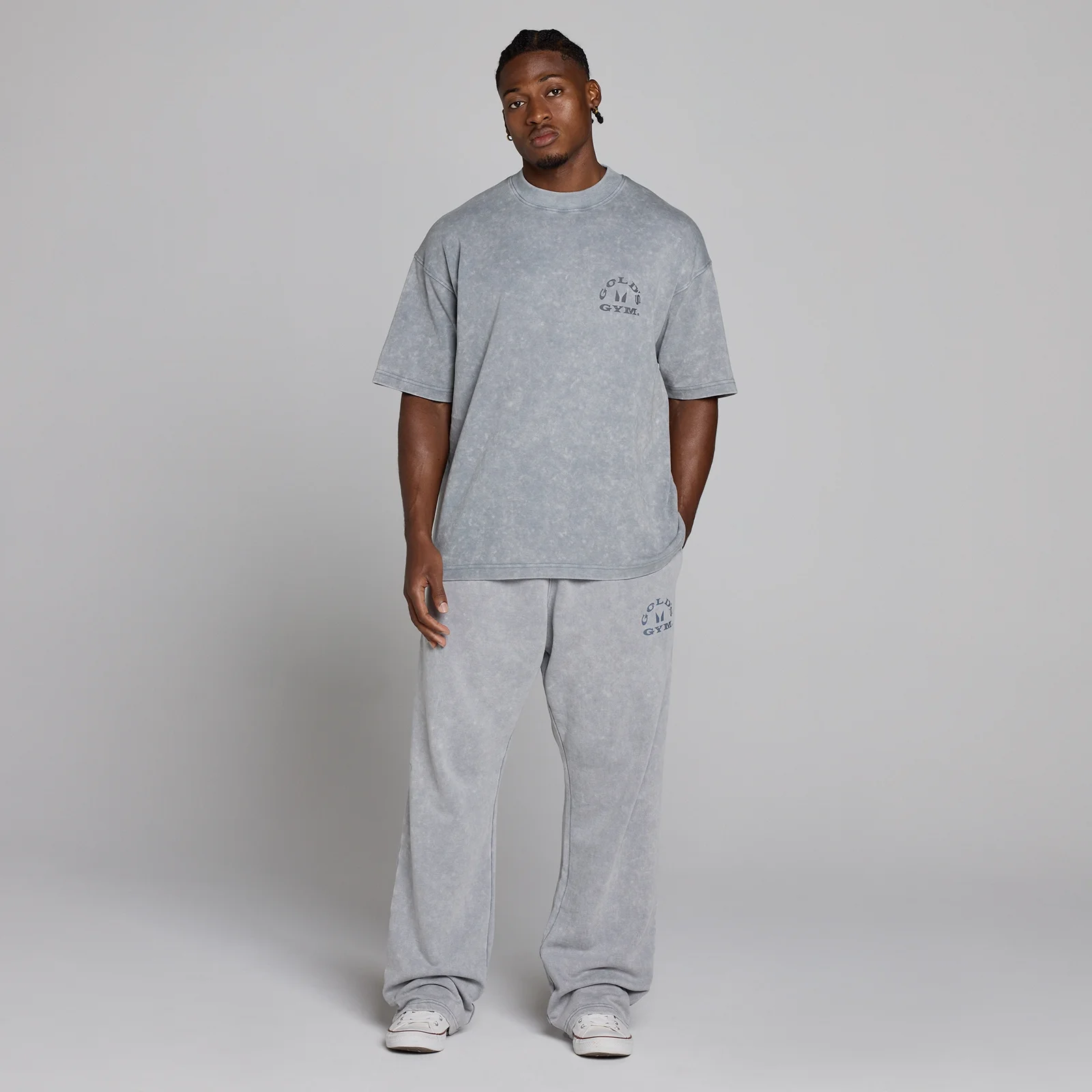 MP X Gold's Men's Washed Graphic Oversized T-Shirt - Steel Blue - XS Bilde 5