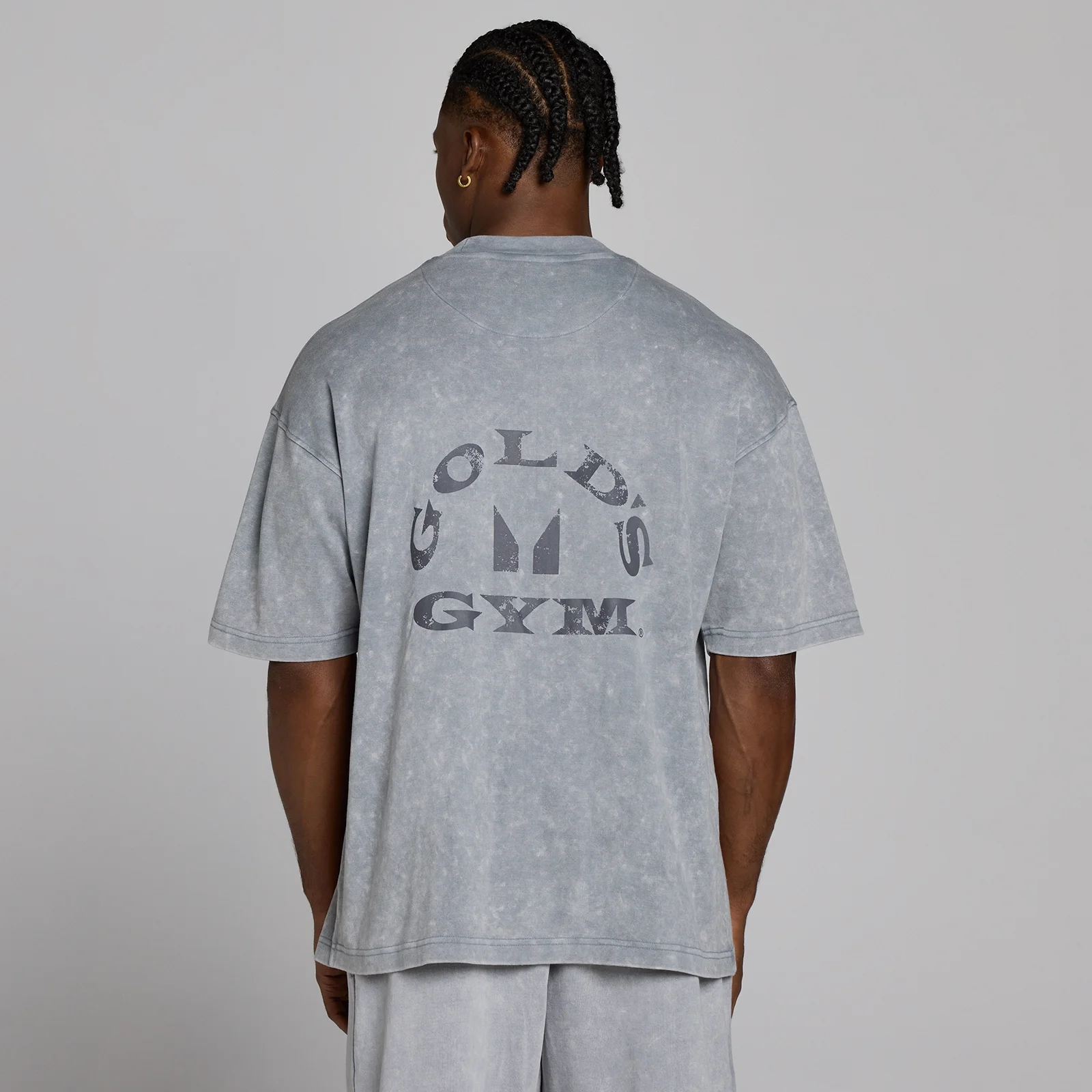 MP X Gold's Men's Washed Graphic Oversized T-Shirt - Steel Blue - XS Bilde 4