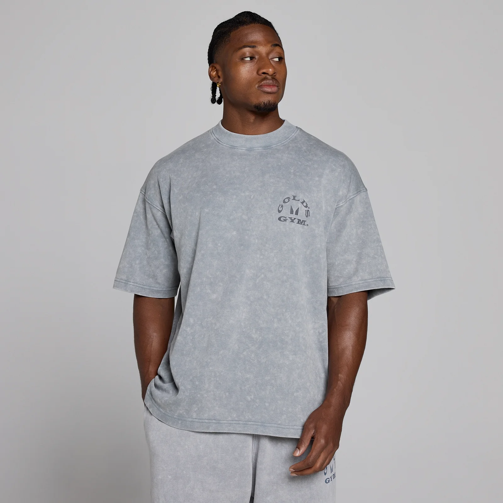 MP X Gold's Men's Washed Graphic Oversized T-Shirt - Steel Blue - XS Bilde 3